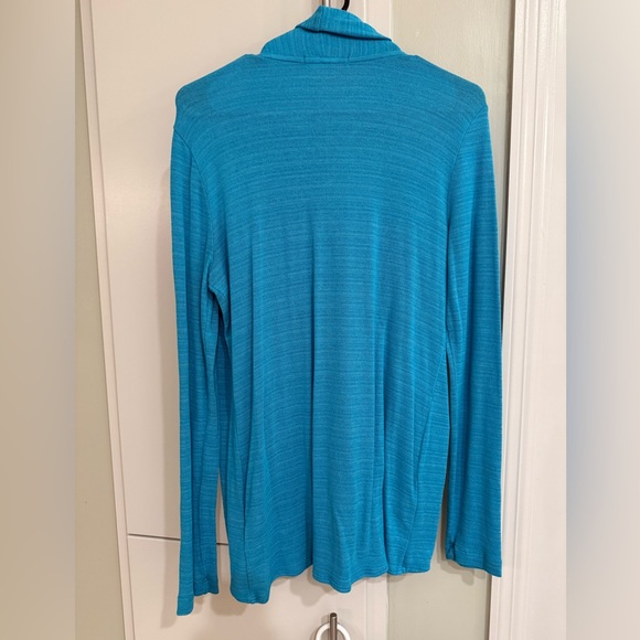 Laila Jayde Turquoise Open Front Lightweight Cardigan - Picture 3 of 3